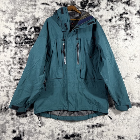 L.L. Bean Other - LL‎ Bean All Conditions Jacket Mens Large Blue Green Goretex Outdoors Full Zip